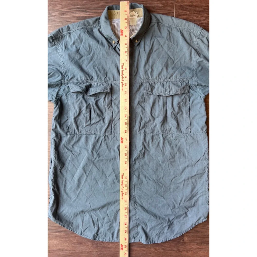 The North Face Mens Blue Nylon Long Sleeve Hiking Fishing Shirt Ventilated Small